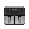 HOME HGAF29 duplakosaras forrólevegős sütő, 2 x 4,5L, 2000 W, digi-5999084971113 2 kép