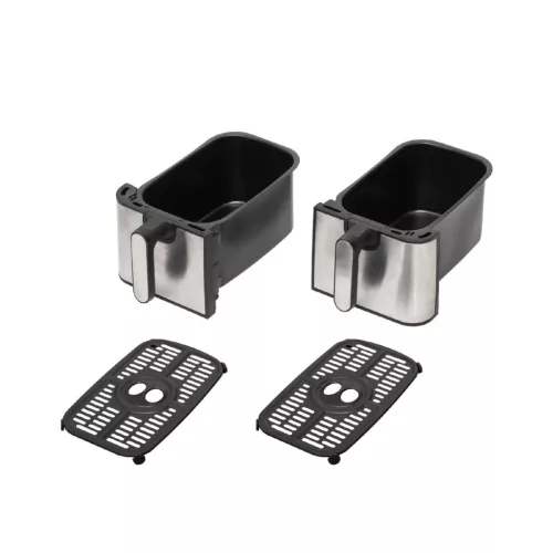 HOME HGAF29 duplakosaras forrólevegős sütő, 2 x 4,5L, 2000 W, digi-5999084971113 4 kép
