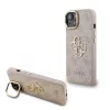 Guess PU 4G Metal Logo Stand Camera Frame tok iPhone 15 Pink-3666339469979 1 kép