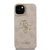 Guess PU 4G Metal Logo Stand Camera Frame tok iPhone 15 Pink-3666339469979 3 kép