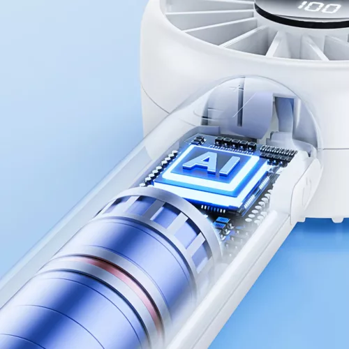 Techsuit - Mini hordozható kézi ventilátor (CT-110) - LED digitáli-5949419191556 6 kép