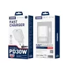 JELLICO fali töltő EU53 PD 30W 1xUSB-C + kábel USB-C - USB-C Fehér-6974929205508 2 kép