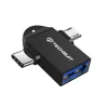 Techsuit - OTG Adapter TwoVoltX (A16) - 3 az 1-ben, USB Micro-USB + Ty-5949419288195 1 kép
