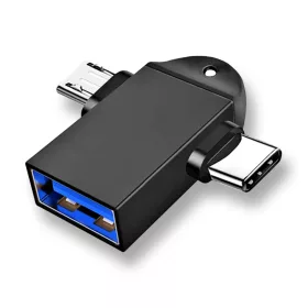 Techsuit - OTG Adapter TwoVoltX (A16) - 3 az 1-ben, USB Micro-USB + Ty-5949419288195 2 kép