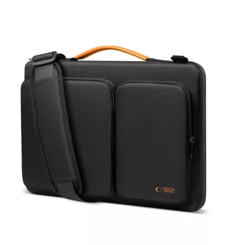 Tech-protect Defender Bag Laptop 13-14 Fekete/narancssárga-5906302368839 2 kép