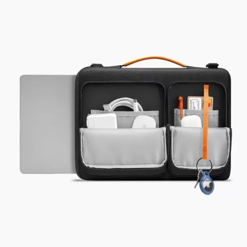 Tech-protect Defender Bag Laptop 13-14 Fekete/narancssárga-5906302368839 6 kép