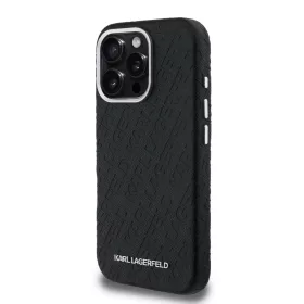  iPhone 16 Pro Fekete Karl Lagerfeld Grained PU Ismétlődő Logó Mag-3666339455408 2 kép