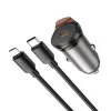 HOCO autós töltő Type C + kábel Type C - Lightning PD QC 30W NZ16 -6942007644723 3 kép