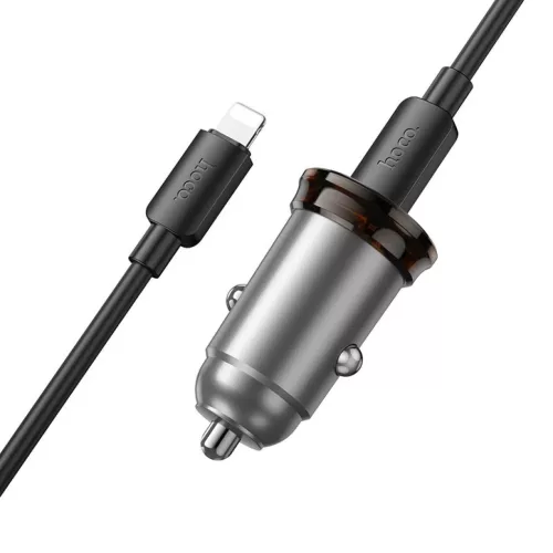 HOCO autós töltő Type C + kábel Type C - Lightning PD QC 30W NZ16 -6942007644723 4 kép