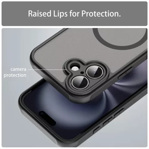  Techsuit - HaloFrost II MagSafe - iPhone 16 - Fekete tok-5949419297050 4 kép