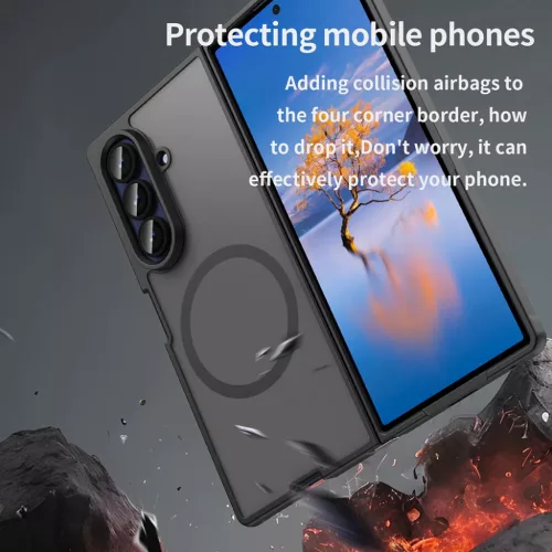  Samsung Galaxy Z Fold7 Fekete Techsuit HaloFrost II MagSafe tok-5949419296138 3 kép