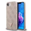  iPhone 16e/17e Pink Guess PU 4G Strass Háromszög Fém Logós Tok-3666339480073 1 kép