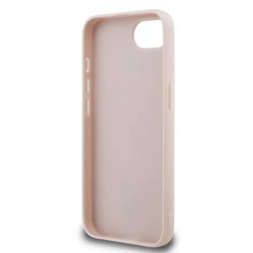  iPhone 16e/17e Pink Guess PU 4G Strass Háromszög Fém Logós Tok-3666339480073 6 kép