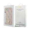  iPhone 16e/17e Pink Guess PU 4G Strass Háromszög Fém Logós Tok-3666339480073 7 kép