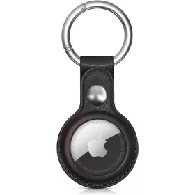 Apple AirTag PU Bőr Tok - Fekete-5907769372292 1 kép