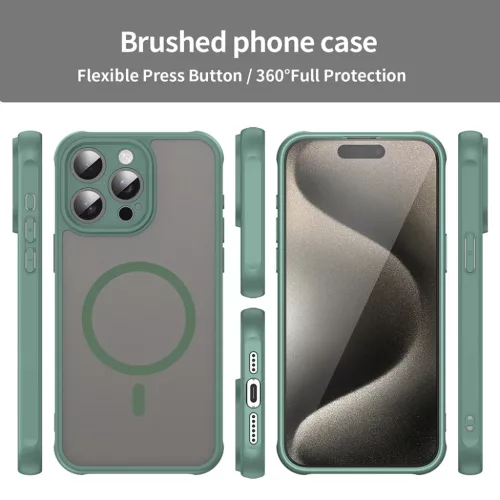 iPhone 15 Pro Max tok - HaloFrost II MagSafe - Zöld - Techsuit-5949419297128 3 kép