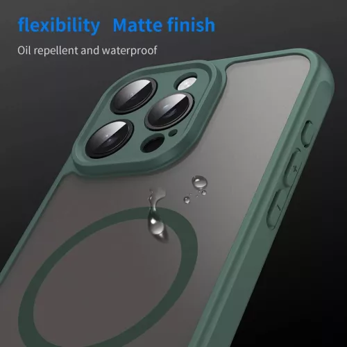 iPhone 15 Pro Max tok - HaloFrost II MagSafe - Zöld - Techsuit-5949419297128 6 kép
