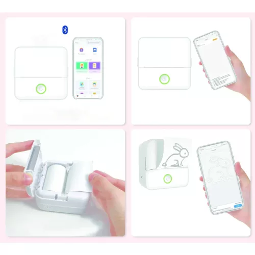 Mini hőnyomtató bluetooth DT1-0 / X6 mini fehér, e-nyugta kompatibi-5906961903136 7 kép