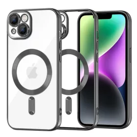 iPhone 14 - Techsuit - Luxus Kristály MagSafe - Fekete tok-5949419137059 1 kép