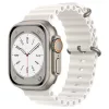 Apple Watch szíj - Techsuit (W038) (42/44/45/46/49 mm) - Fehér - Kompatibilis az 1/2/3/4/5/6/7/8/9/10/SE/SE 2/Ultra/Ultra 2/Ultra 3/Ultra 4 modellekkel.