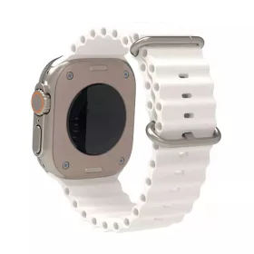 Apple Watch szíj - Techsuit (W038) (42/44/45/46/49 mm) - Fehér - Kom-5949419015432 2 kép
