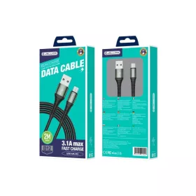 JELLICO kábel B12 Micro USB 3.1A 2M Fekete-6974929202866 1 kép