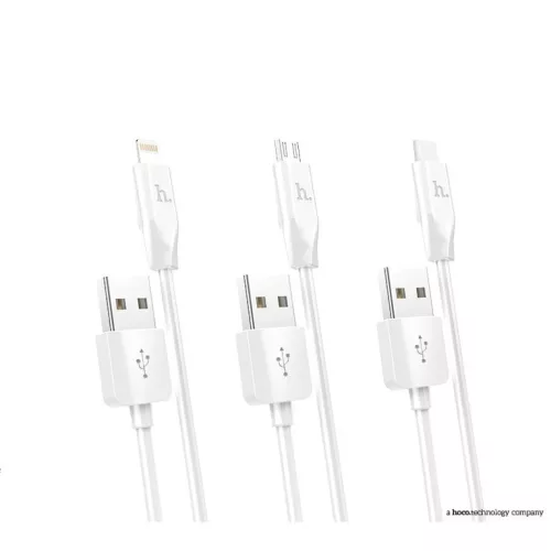 USB-A - Lightning kábel Hoco Rapid X1, 18W, 2.4A, 1m, fehér-6957531032007 3 kép