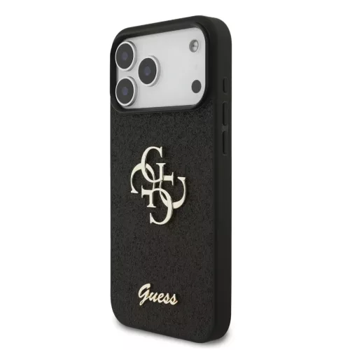  iPhone 17 Pro Max Fekete Guess PU Fix Glitter 4G Fém Logós tok-3666339492038 2 kép