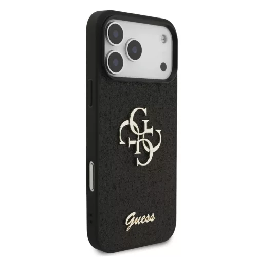  iPhone 17 Pro Max Fekete Guess PU Fix Glitter 4G Fém Logós tok-3666339492038 4 kép