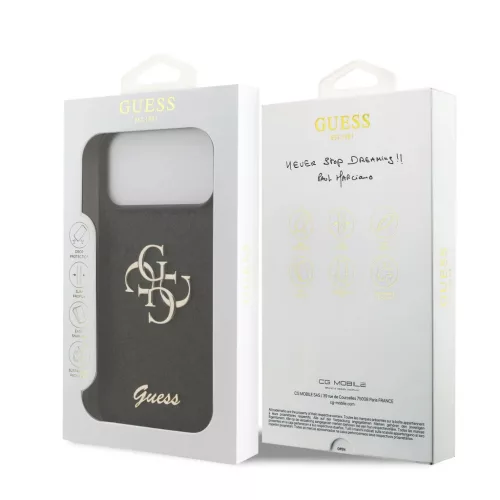  iPhone 17 Pro Max Fekete Guess PU Fix Glitter 4G Fém Logós tok-3666339492038 7 kép