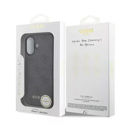  iPhone 17 Tone on Tone Grey Guess 4G Charm tok-3666339525460 6 kép