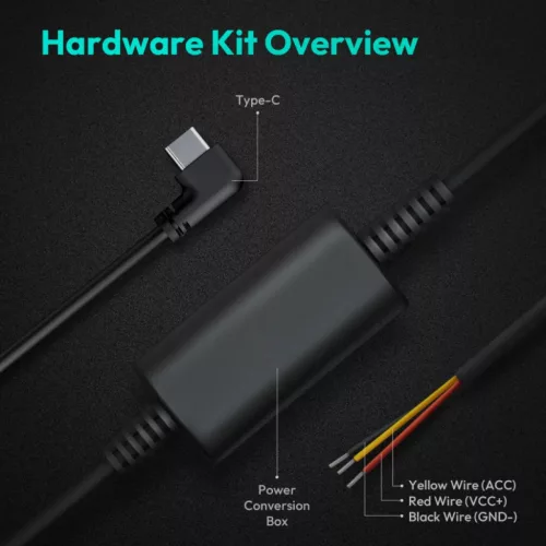 Hardwire készlet Botslab Dash Cam G500H Pro / V9H / HK50-hez, Fekete-6939662104761 4 kép