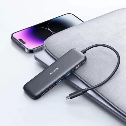 USB-C Hub Anker 332, 2 x USB-A - 2 x USB-C - 1 x HDMI, Szürke A8355H1-194644101237 6 kép