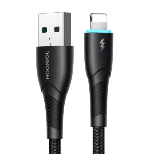 Joyroom Starry Series SA32-AL3 3A USB-A / Lightning kábel 1m - fekete-6956116759766 6 kép