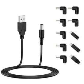 Techsuit - Töltőadapter CableNest (AC21) - USB-ről DC-re, 7x DC hor-5949419322745 2 kép