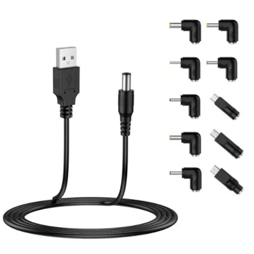 Techsuit - Töltőadapter CableNest (AC21) - USB-ről DC-re, 7x DC hor-5949419322745 2 kép