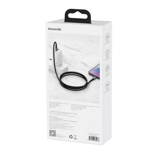 Baseus USB Type-C - Lightning kábel PD 20W 1m fekete (CATLWJ-01)-6953156232037 8 kép
