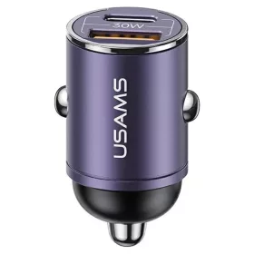 USAMS Autós Töltő 1xUSB+1xUSB-C C38 30WPD Gyors Töltés Beépítet-6958444907949 1 kép