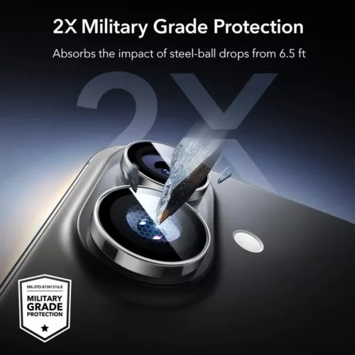  iPhone 16 / 16 Plus / 17 átlátszó ESR Armorite Kamera Védő üveg-4894240287163 5 kép