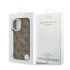  iPhone 17 Barna Guess PU Leather 4G Gold Frame MagSafe tok-3666339519193 1 kép