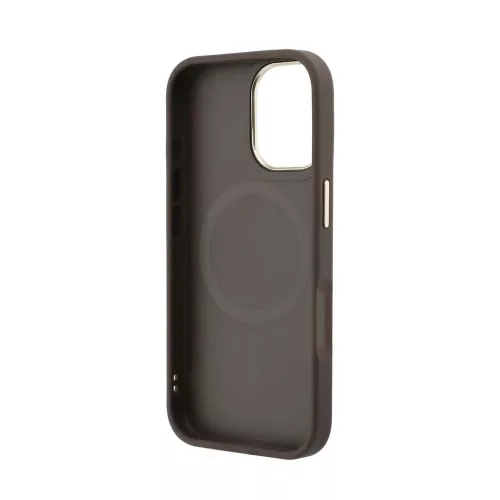  iPhone 17 Barna Guess PU Leather 4G Gold Frame MagSafe tok-3666339519193 6 kép