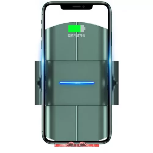 USAMS CD133 Szellőzőre rögzíthető automata telefontartó és Qi v-6958444988818 2 kép