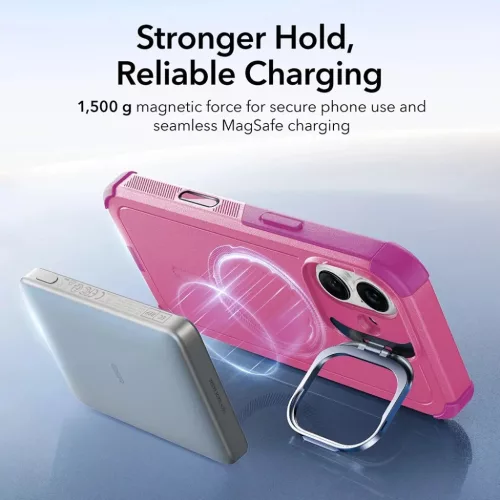 iPhone 17 Pink ESR - Cyber Armor Kickstand tok-4894240289853 6 kép