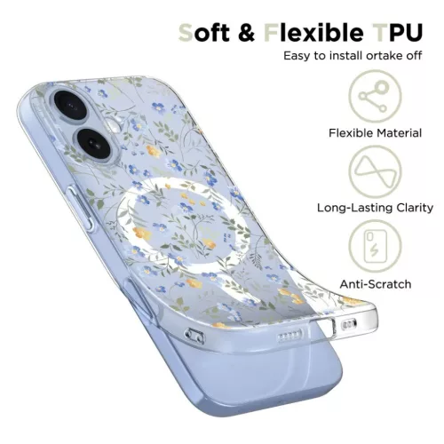 iPhone 17 Tech-protect Flexair Magsafe Spring Flowers tok-5906302319572 4 kép