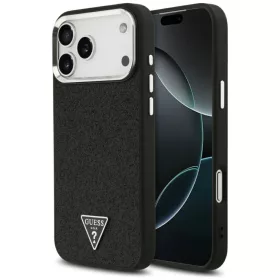 iPhone 17 Pro Max Guess Glitter Triangle Logo MagSafe fekete tok-3666339516826 1 kép