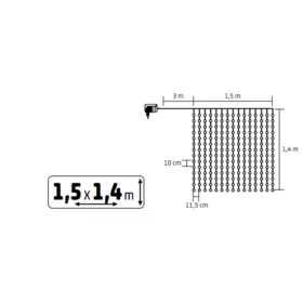 HOME KIN210DWW DOT LED-es fényfüggöny, 210db melegfehér DOT LED, 1-5999084973049 2 kép