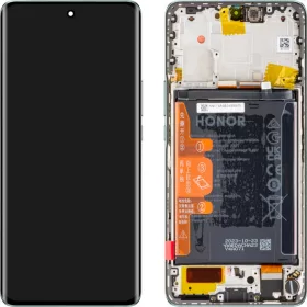   LCD kijelzőmodul Honor Magic6 Lite készülékhez, akkumulátorral, smaragdzöld