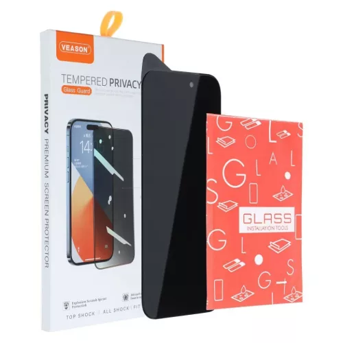 iPhone 17 6D Pro Veason Privát Üvegfólia - fekete-5903396411175 3 kép