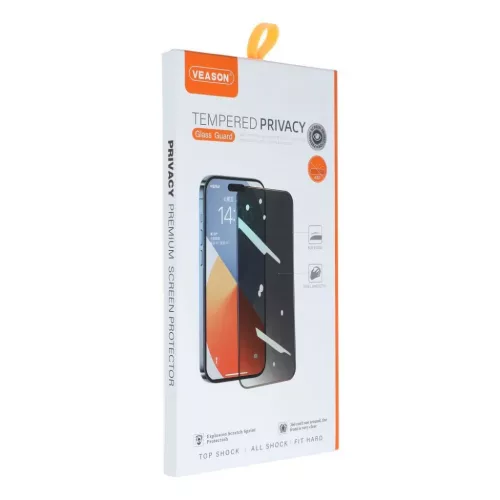 iPhone 17 6D Pro Veason Privát Üvegfólia - fekete-5903396411175 4 kép