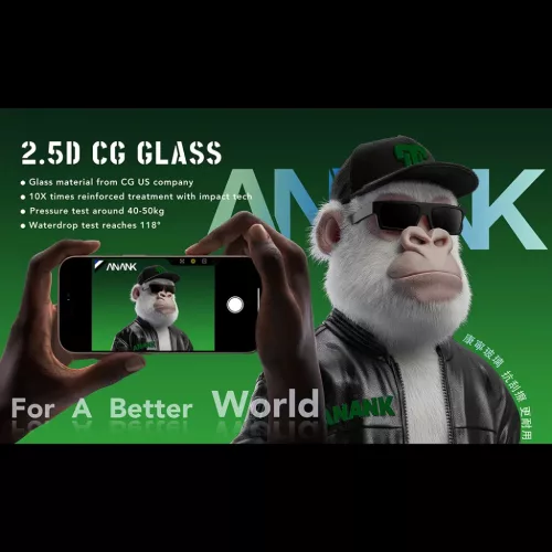 iPhone 17 Pro Fekete ANANK - 2.5D 10X erősített CG képernyővédő -6975593907163 2 kép